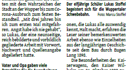 Bericht in der Westdeutschen Zeitung vom 14.06.2021